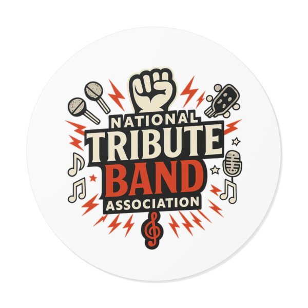 Music-Themed Round Vinyl Stickers, Rock Band Decals, Tribute Band Stickers, Festival Accessories, Music Lover Gifts