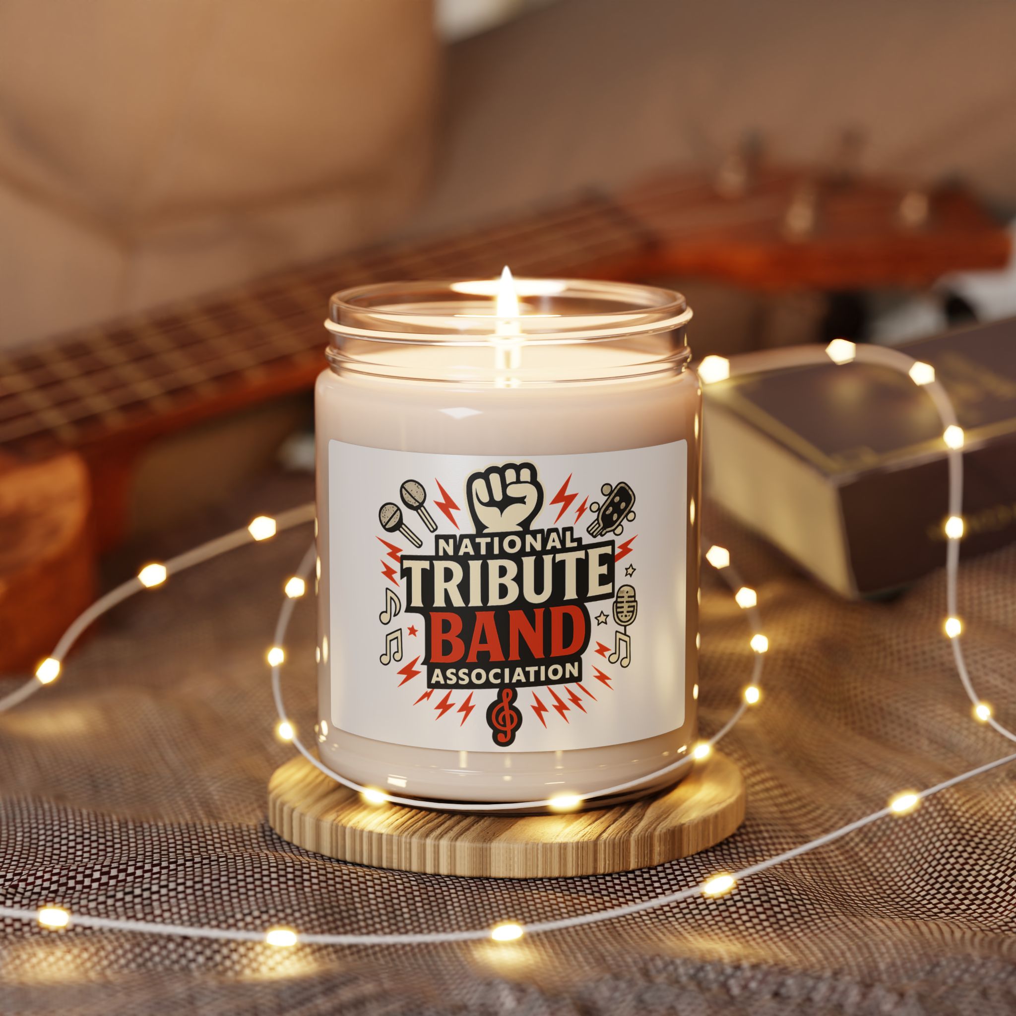 National Tribute Band Association Scented Soy Candle, Perfect Gift for Musicians, Music Lovers, Band Events, Concerts, Home Decor